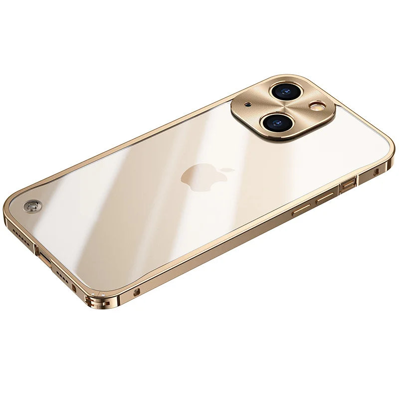 Funda Metálica Electrochapada para iPhone - Estilo Premium Multi-Modelo