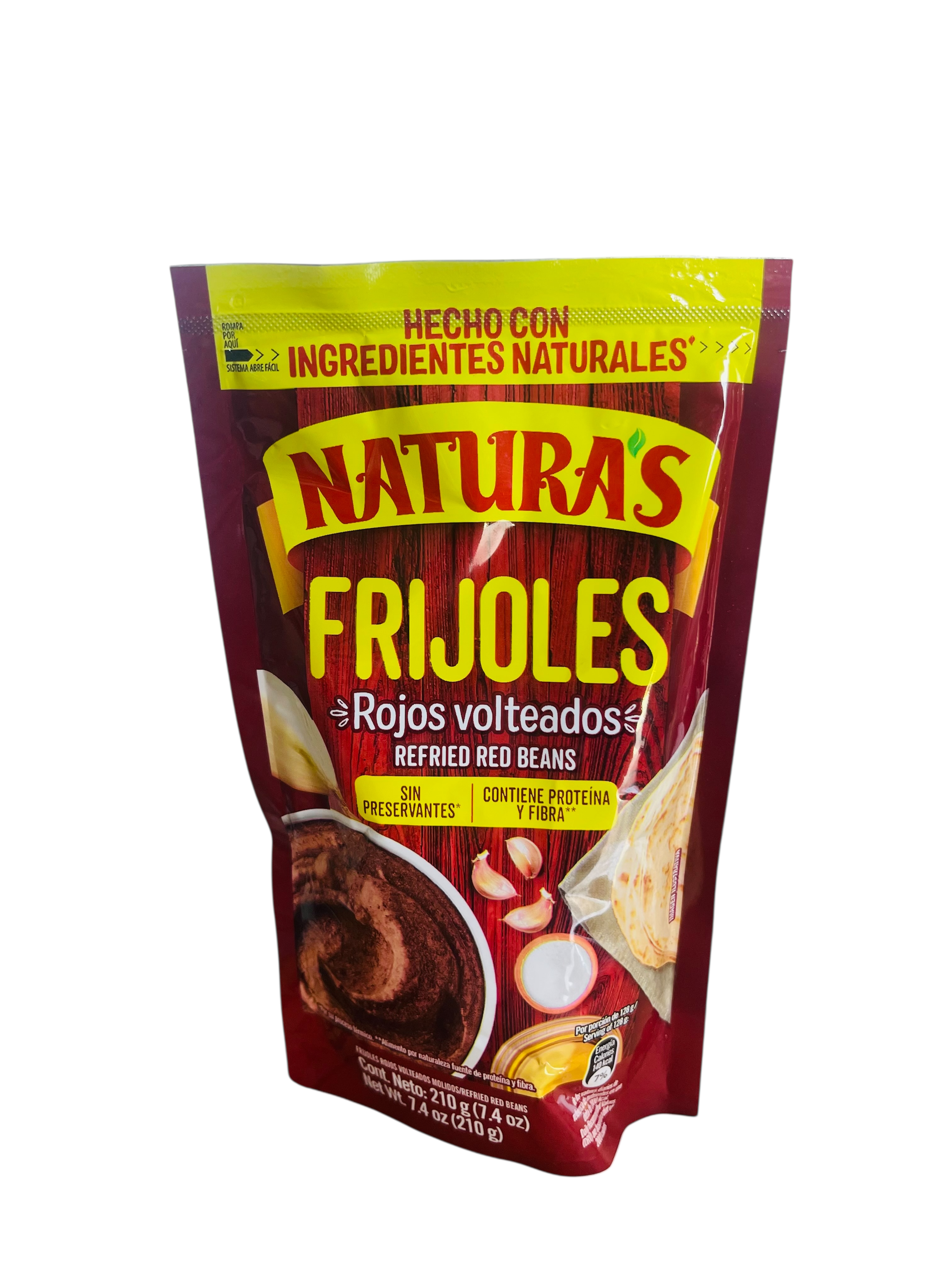 Naturas frijol refrito 210 gm