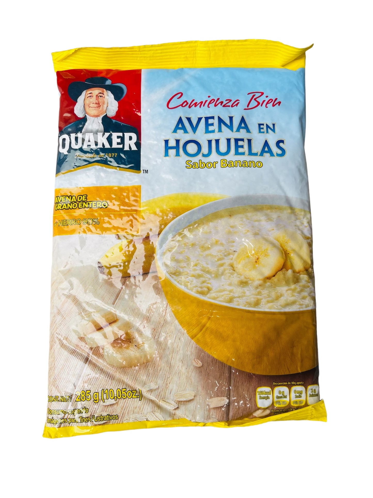 Avena Quaker sabor banano 10.5 oz