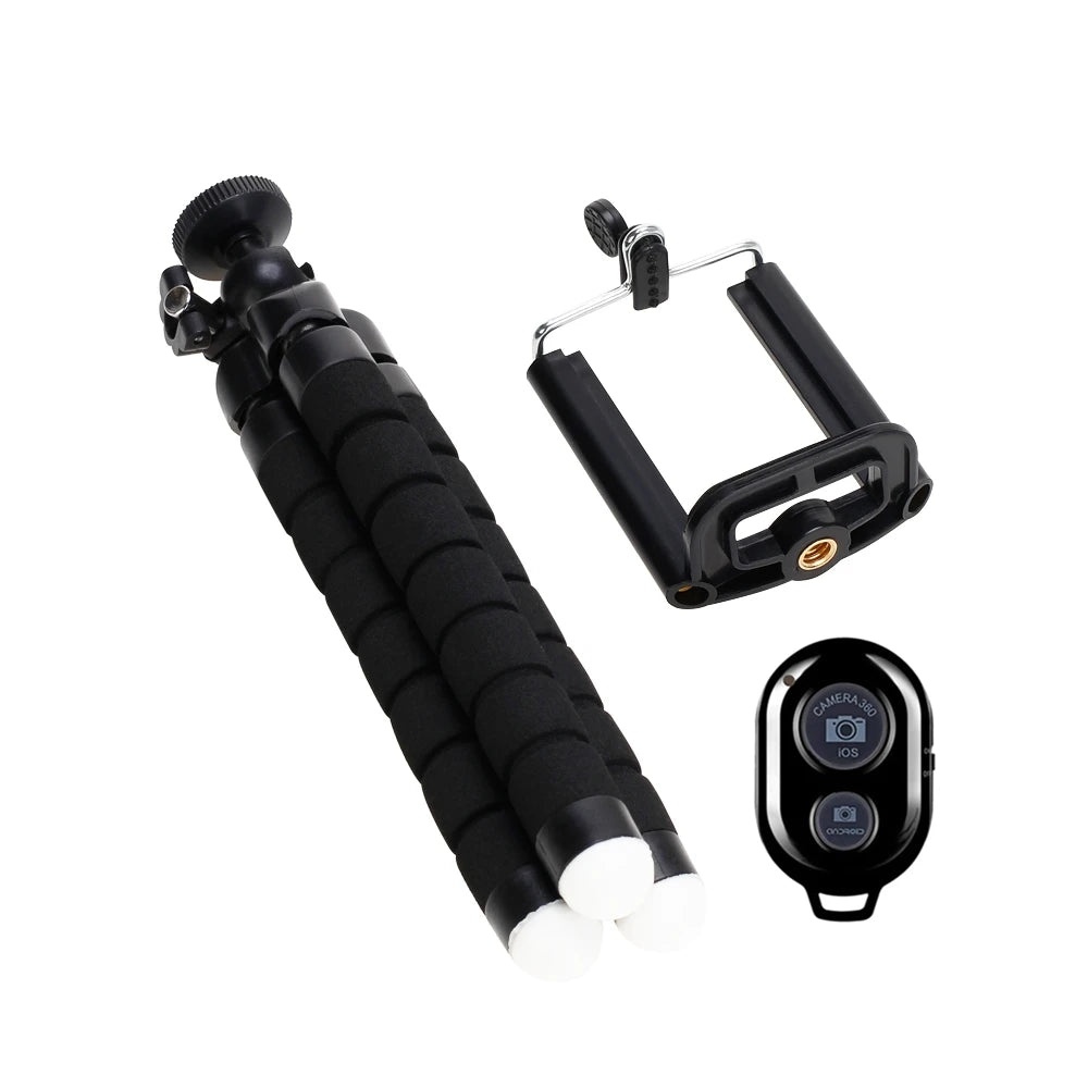 Trípode Flexible para Celular - Soporte Pulpo Mini con Control Remoto