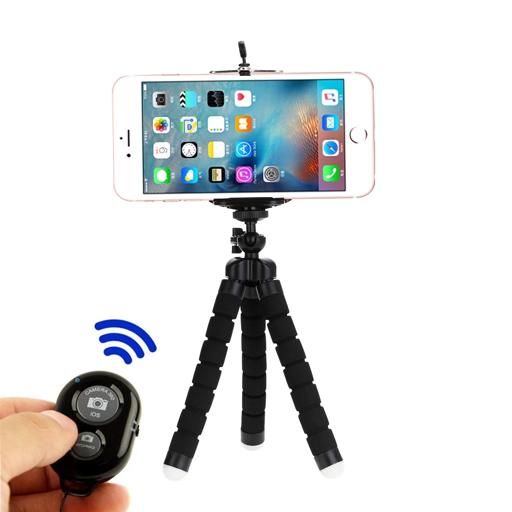 Trípode Flexible para Celular - Soporte Pulpo Mini con Control Remoto