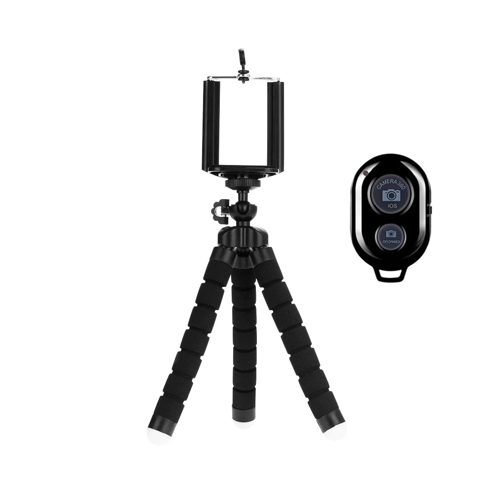 Trípode Flexible para Celular - Soporte Pulpo Mini con Control Remoto