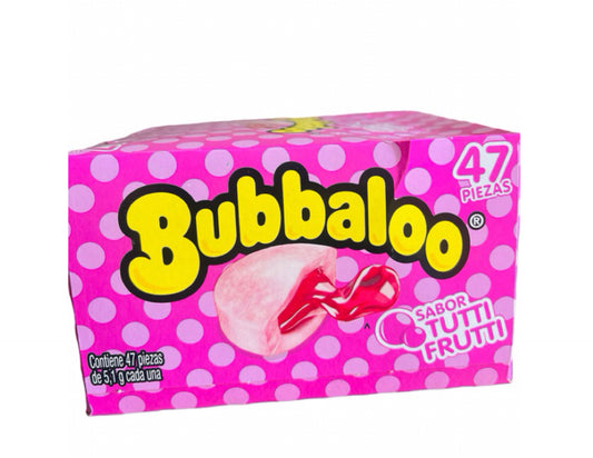 Chicle Bubbaloo Tutifrutti - Caja 47 Piezas | Dulces Mexicanos