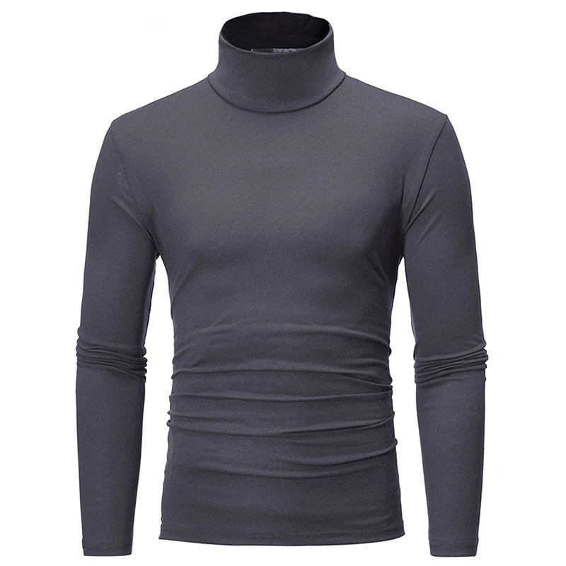 Camiseta Térmica Hombre Cuello Alto - Ropa Interior de Invierno Ajustada