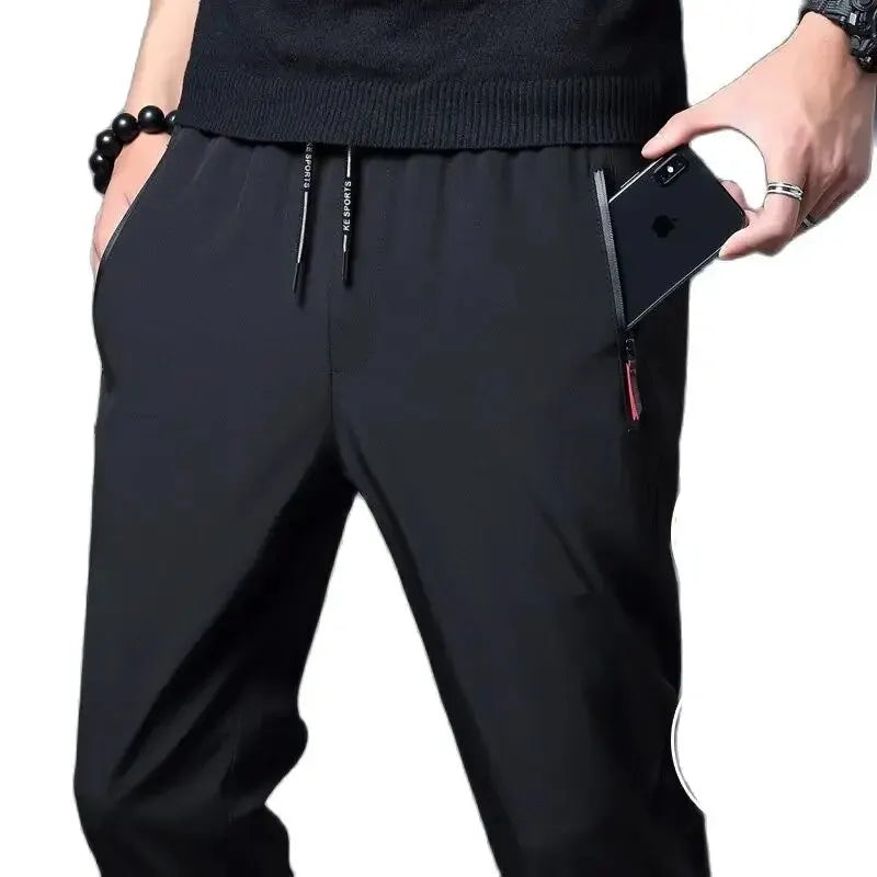 Pantalones Casuales Hombre Elásticos - Corte Recto Ajustado