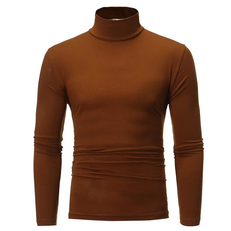 Camiseta Térmica Hombre Cuello Alto - Ropa Interior de Invierno Ajustada