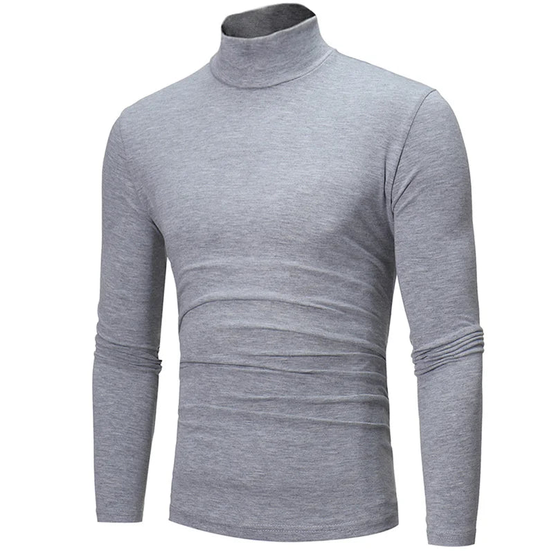 Camiseta Térmica Hombre Cuello Alto - Ropa Interior de Invierno Ajustada