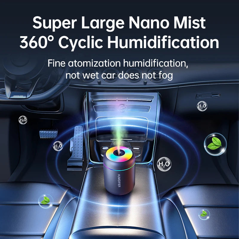 Humidificador de Aire Mini 180ML USB - Difusor de Aromas con Luces