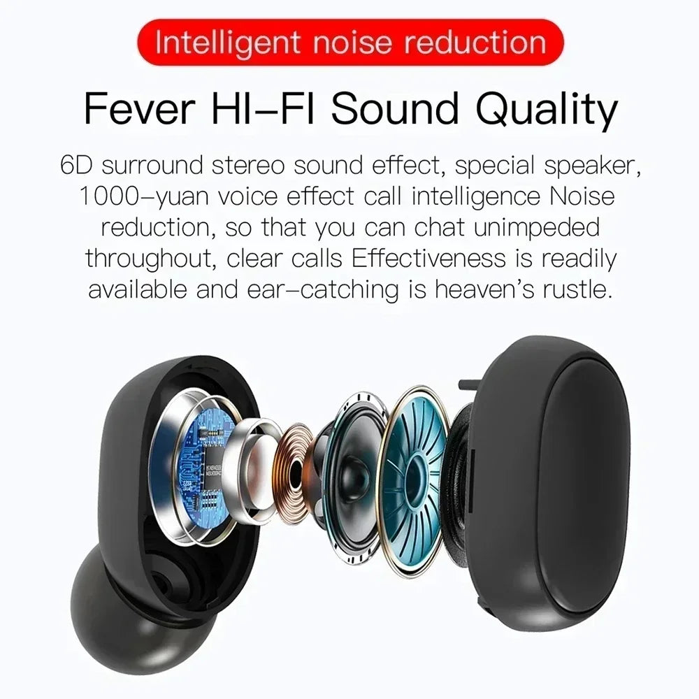 Audífonos Bluetooth E6S TWS - Cancelación de Ruido con Micrófono