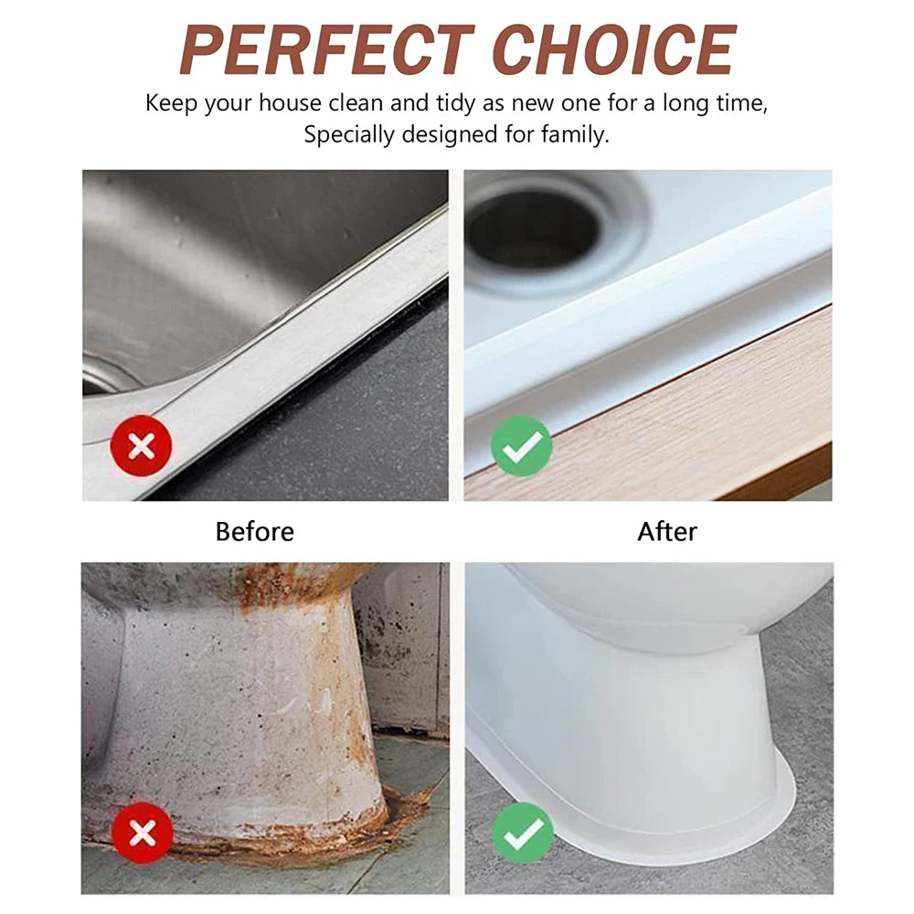 Cinta Selladora Impermeable 3.2m - Adhesiva PVC para Baño y Cocina