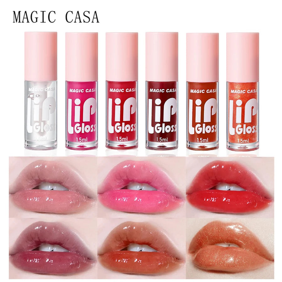 Set 6 Aceites Labiales Hidratantes - Brillo Labial de Larga Duración