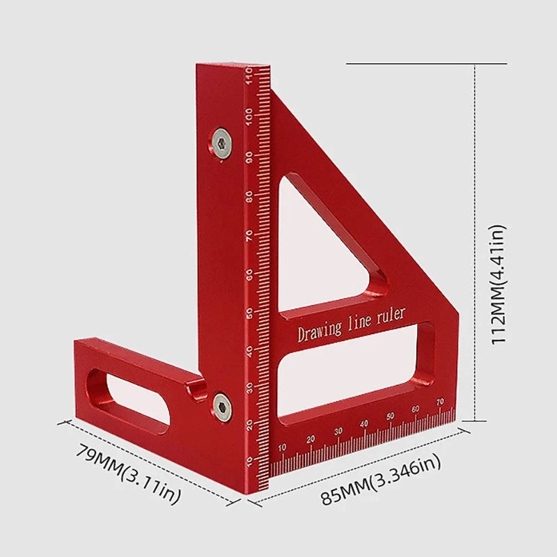 Escuadra Carpintería Aleación Aluminio - Transportador Triángulo