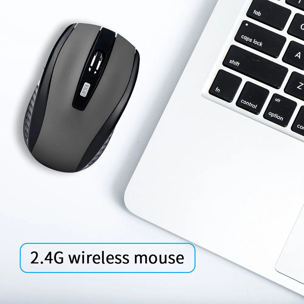 Mouse Inalámbrico 2.4G Gaming - Silencioso y Ergonómico