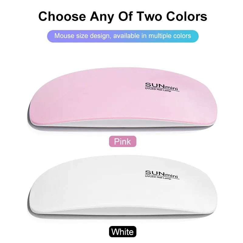 Secador Uñas Mini 6W LED UV - Lámpara Manicura Portátil