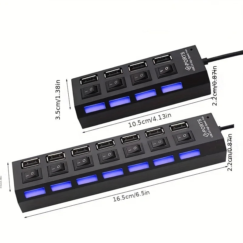 Hub USB 2.0 Alta Velocidad - Expansor 4/7 Puertos