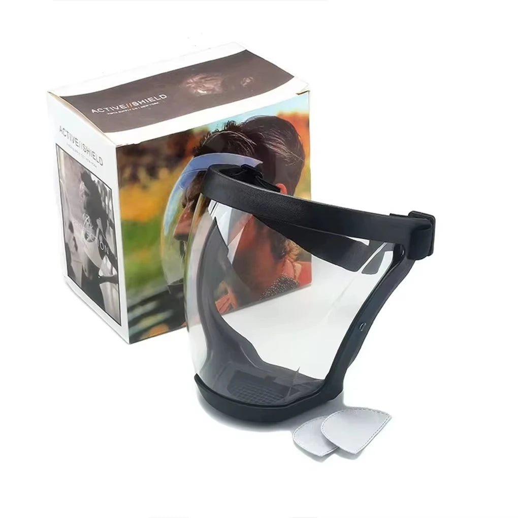 Careta Protectora Facial Transparente - Reutilizable y Ajustable | Protección Completa