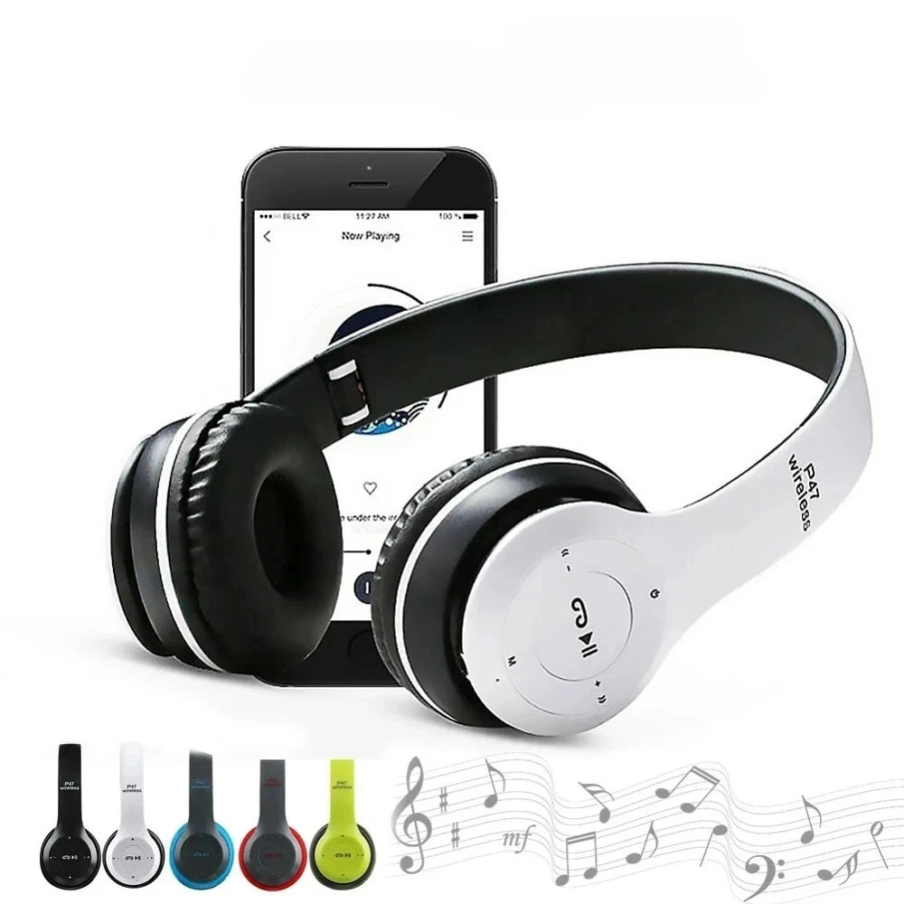Audífonos Inalámbricos Bluetooth P47 - Plegables con Micrófono | Sonido HD