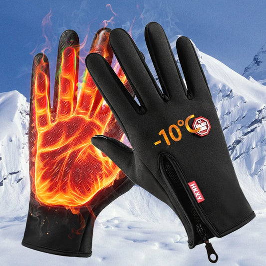 Guantes de Invierno Táctiles - Térmicos Antideslizantes para Ciclismo y Moto