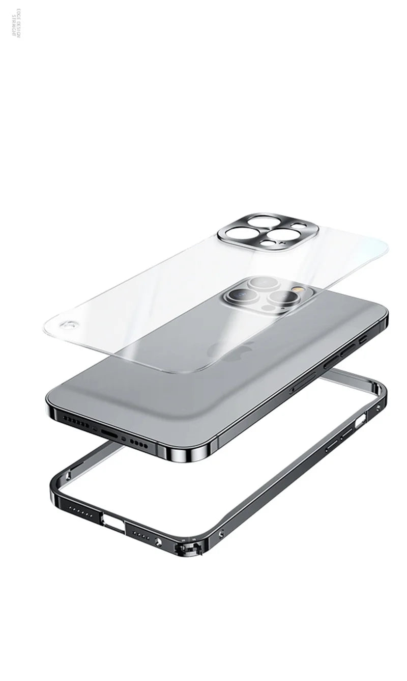 Funda Metálica Electrochapada para iPhone - Estilo Premium Multi-Modelo
