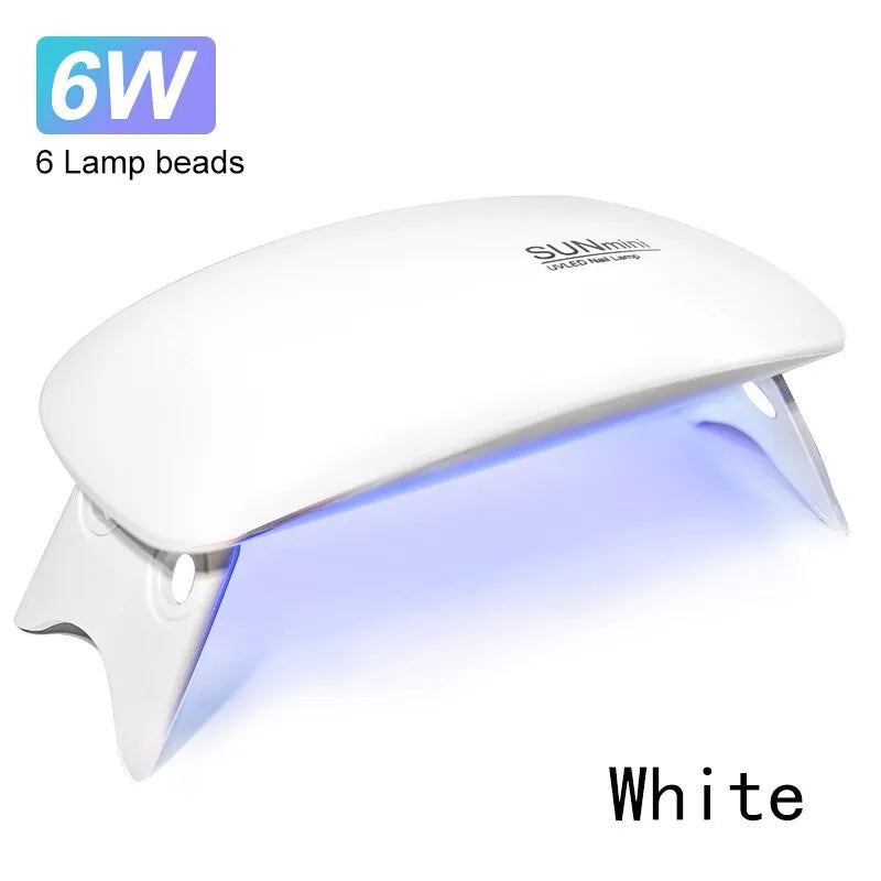 Secador Uñas Mini 6W LED UV - Lámpara Manicura Portátil