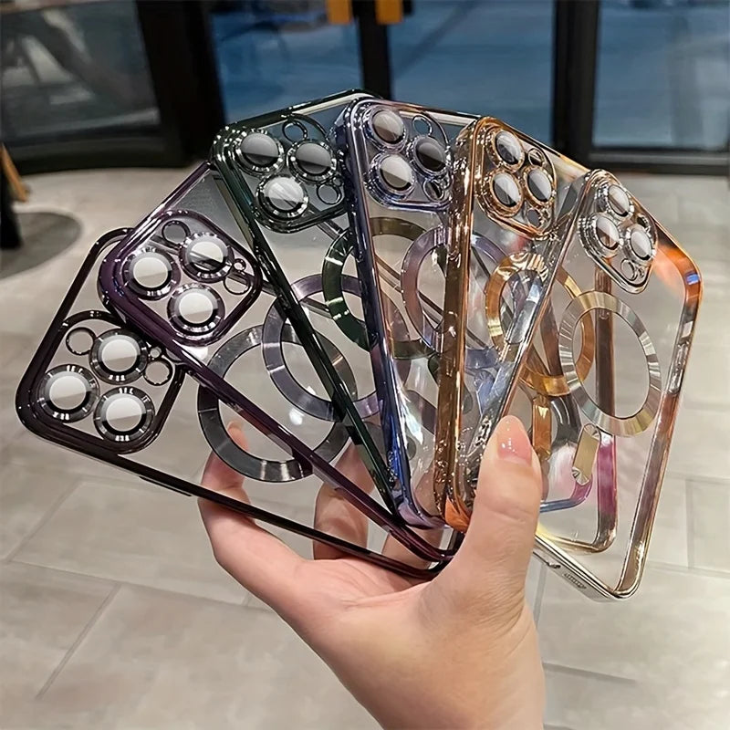 Funda Magnética Transparente MagSafe para iPhone - Carga Inalámbrica