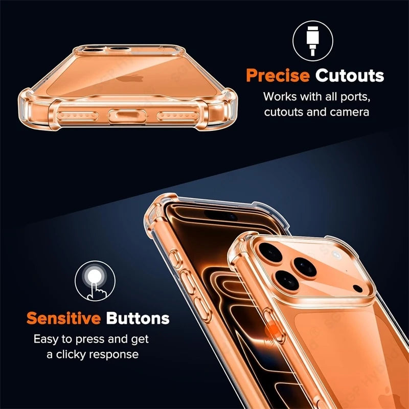 Funda Transparente Premium para iPhone 17 - Protección Total TPU