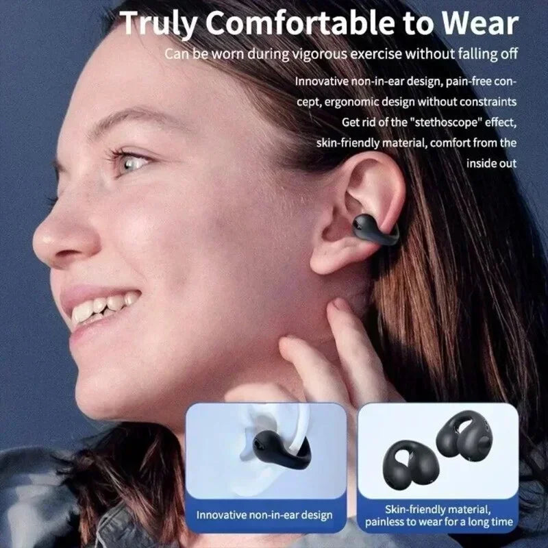 Audífonos Conducción Ósea T75 Bluetooth 5.3 - Deportivos Resistentes al Agua