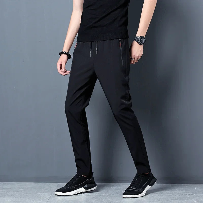 Pantalones Casuales Hombre Elásticos - Corte Recto Ajustado
