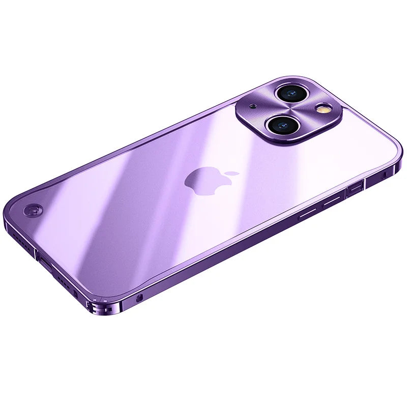 Funda Metálica Electrochapada para iPhone - Estilo Premium Multi-Modelo