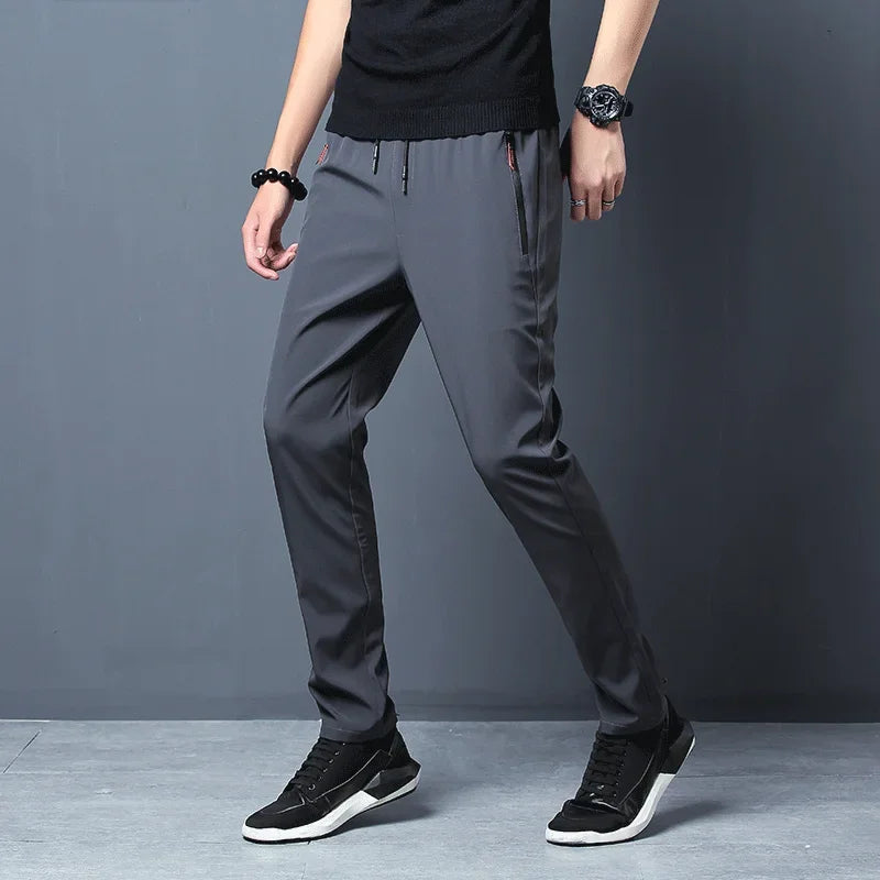 Pantalones Casuales Hombre Elásticos - Corte Recto Ajustado