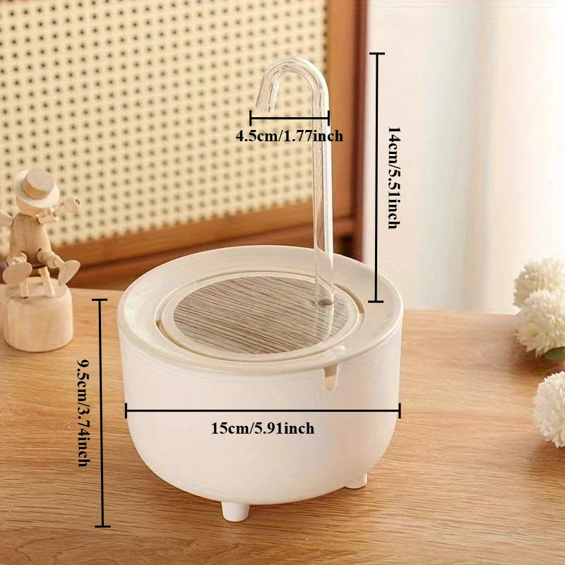 Fuente de Agua Automática 2 en 1 para Pájaros y Mascotas Pequeñas - Baño para Loros con USB