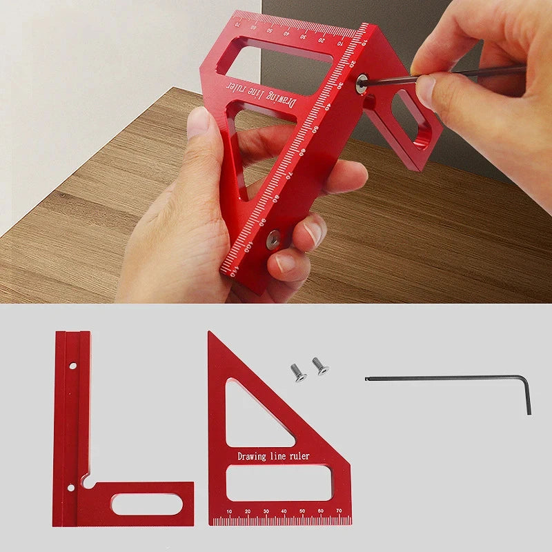 Escuadra Carpintería Aleación Aluminio - Transportador Triángulo