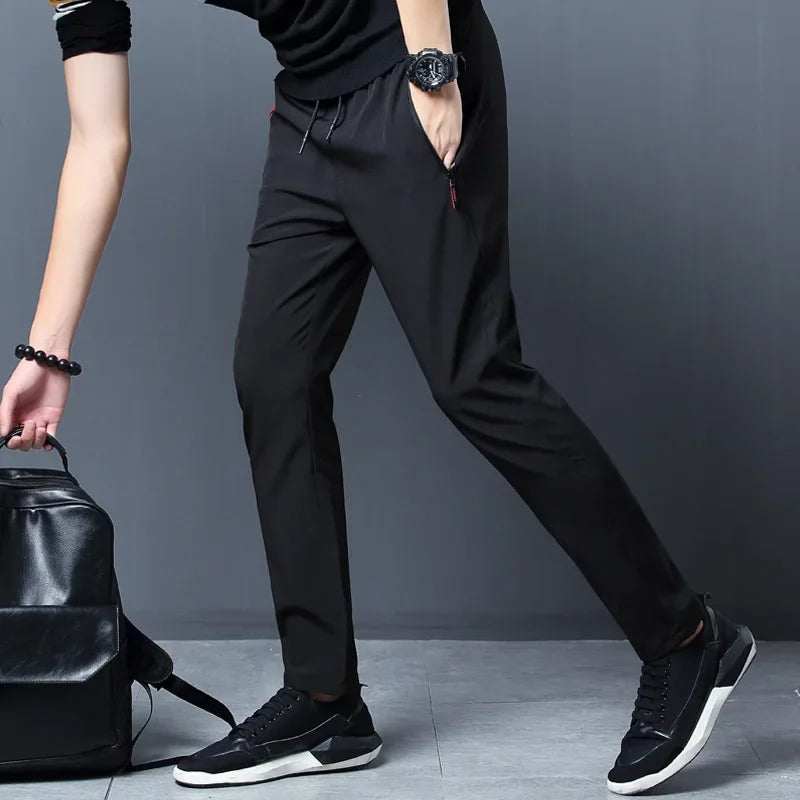 Pantalones Casuales Hombre Elásticos - Corte Recto Ajustado