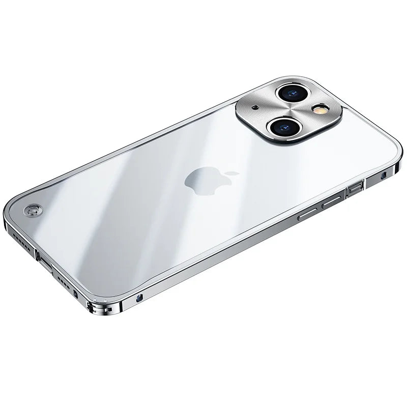 Funda Metálica Electrochapada para iPhone - Estilo Premium Multi-Modelo