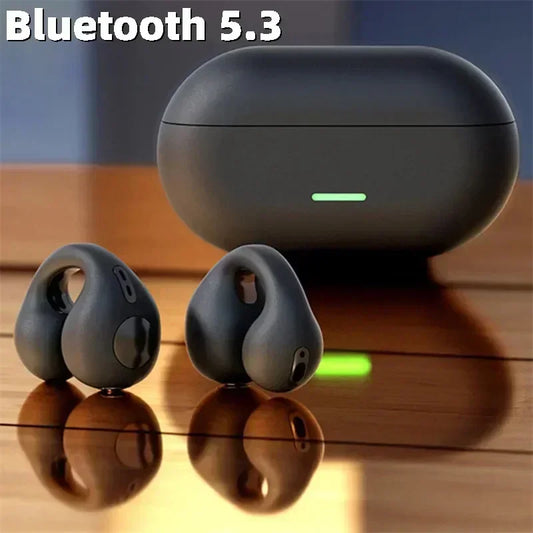 Audífonos Conducción Ósea T75 Bluetooth 5.3 - Deportivos Resistentes al Agua