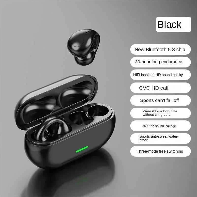 Audífonos Conducción Ósea T75 Bluetooth 5.3 - Deportivos Resistentes al Agua