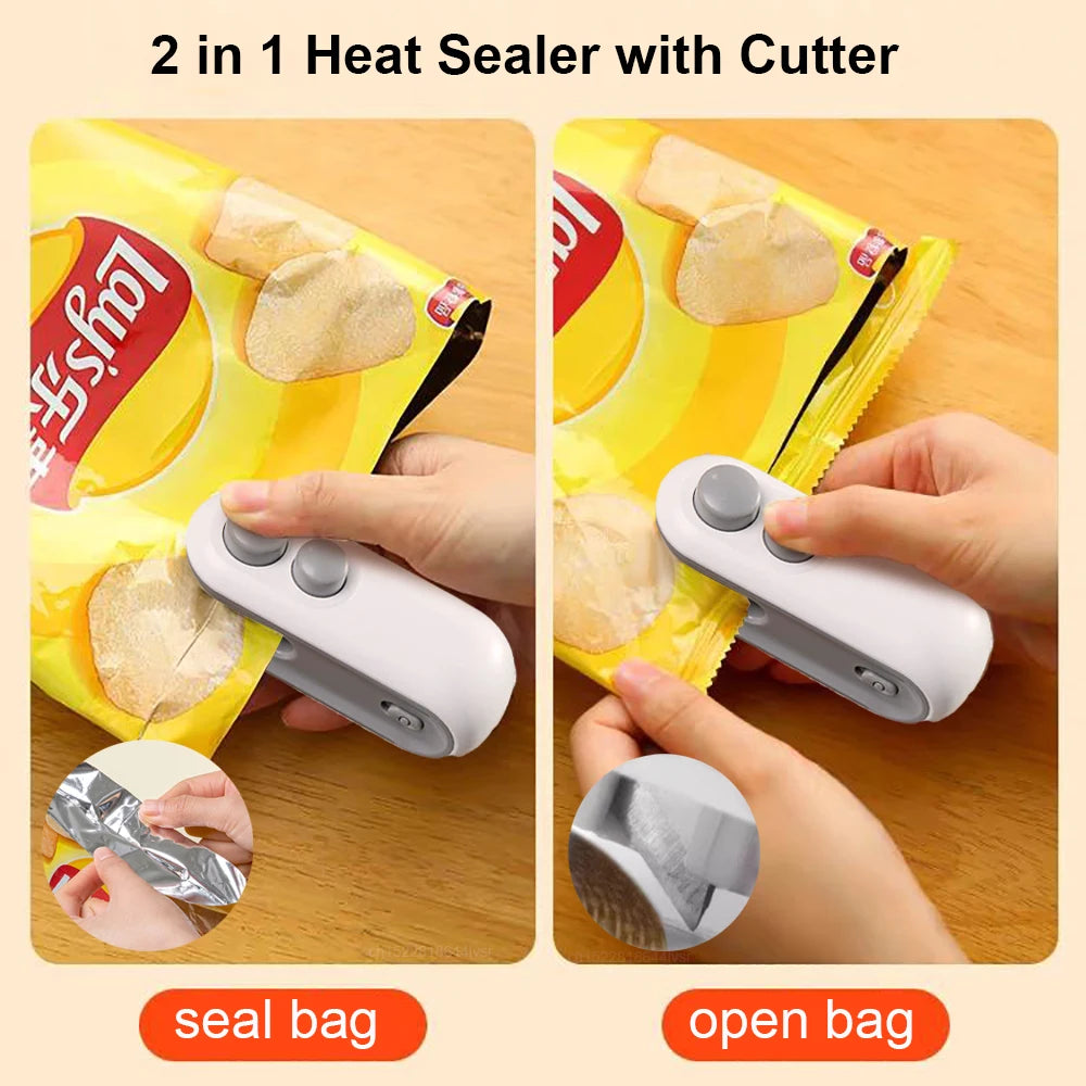 Selladora de Bolsas Portátil - Mini Sellador Térmico | Mantén Alimentos Frescos