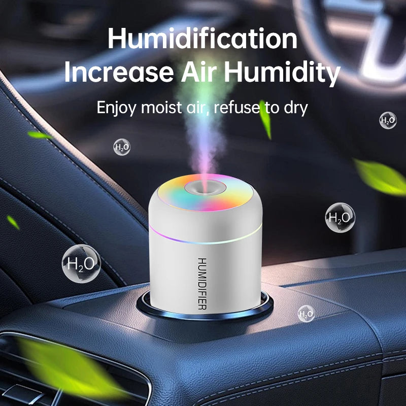 Humidificador de Aire Mini 180ML USB - Difusor de Aromas con Luces