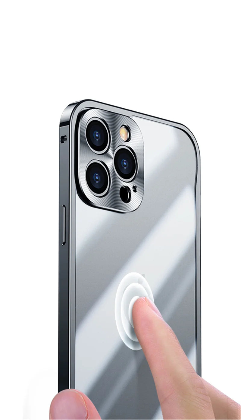 Funda Metálica Electrochapada para iPhone - Estilo Premium Multi-Modelo