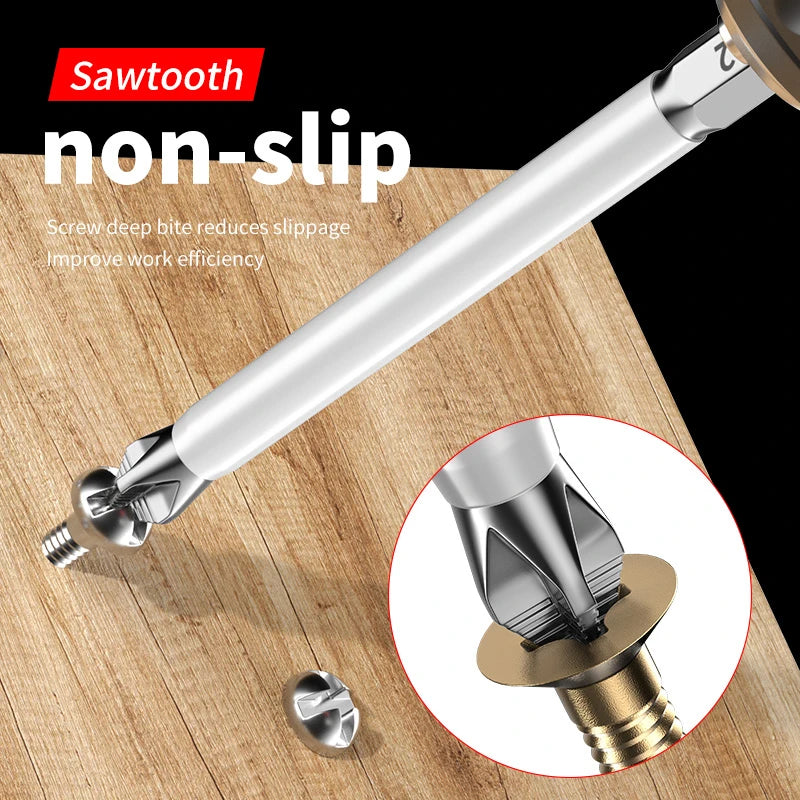 Set 6 Puntas Magnéticas Antideslizantes - Brocas para Destornillador Eléctrico