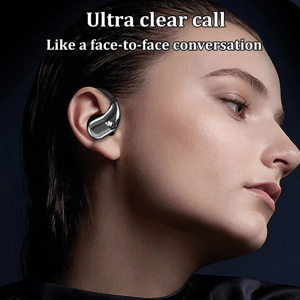 Audífonos Bluetooth 5.4 con Gancho - TWS Inalámbricos HiFi con Display LED