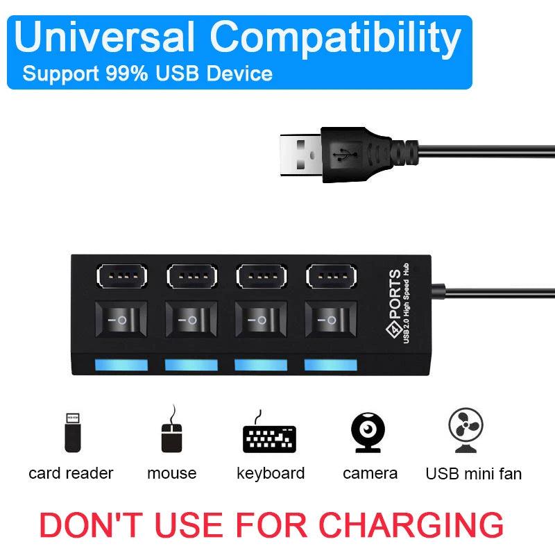 Hub USB 2.0 Alta Velocidad - Expansor 4/7 Puertos