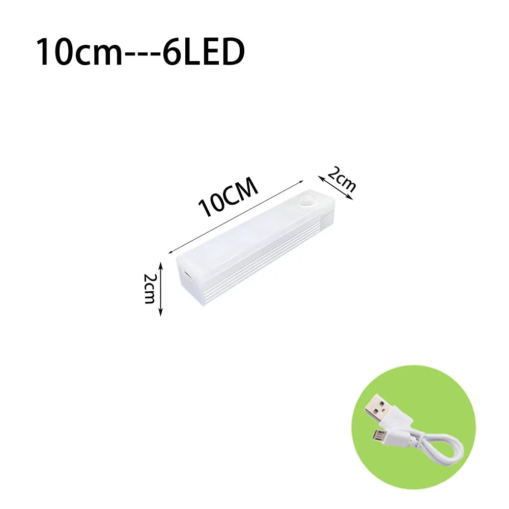 Luz LED Sensor Movimiento USB-C Recargable - Luz Nocturna Automática