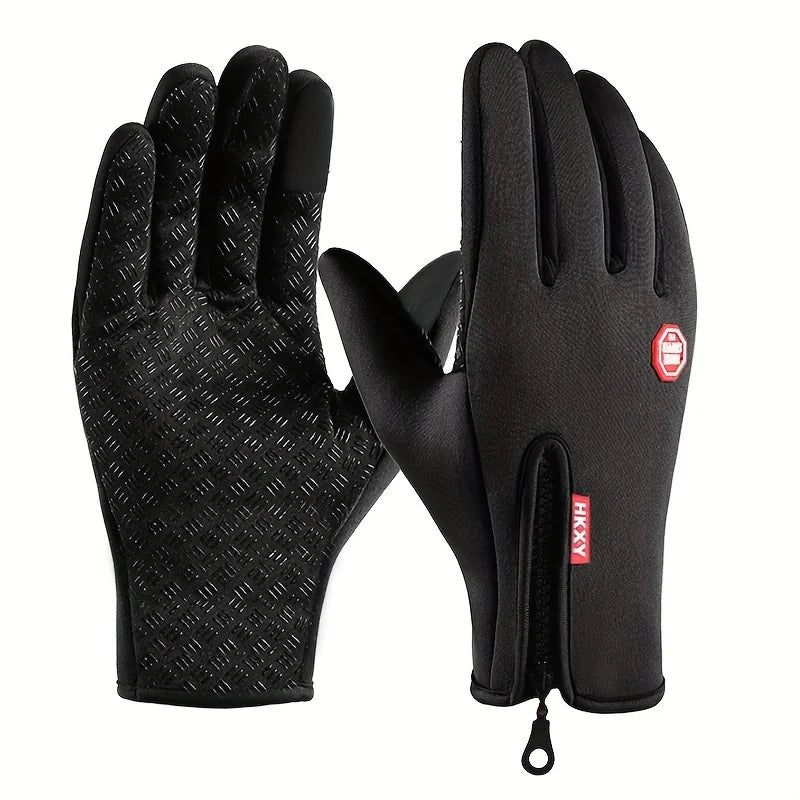 Guantes de Invierno Táctiles - Térmicos Antideslizantes para Ciclismo y Moto