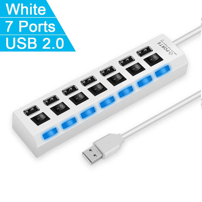Hub USB 2.0 Alta Velocidad - Expansor 4/7 Puertos