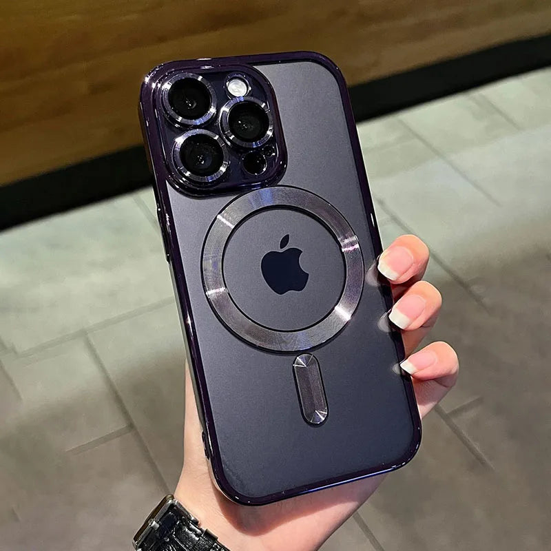 Funda Magnética Transparente MagSafe para iPhone - Carga Inalámbrica