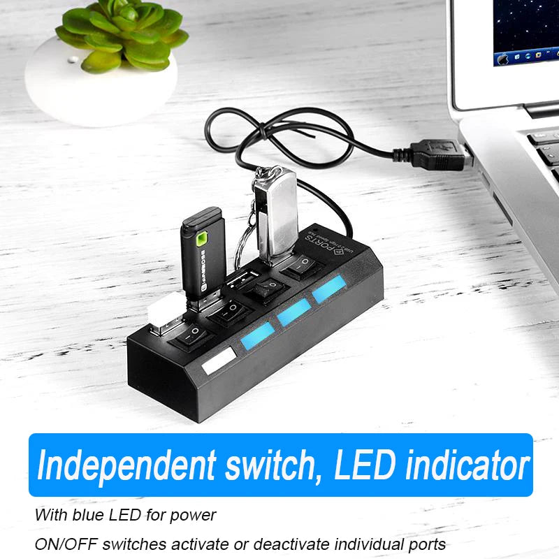 Hub USB 2.0 Alta Velocidad - Expansor 4/7 Puertos