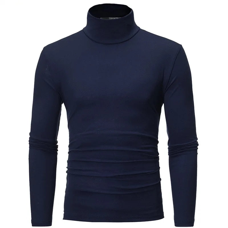 Camiseta Térmica Hombre Cuello Alto - Ropa Interior de Invierno Ajustada