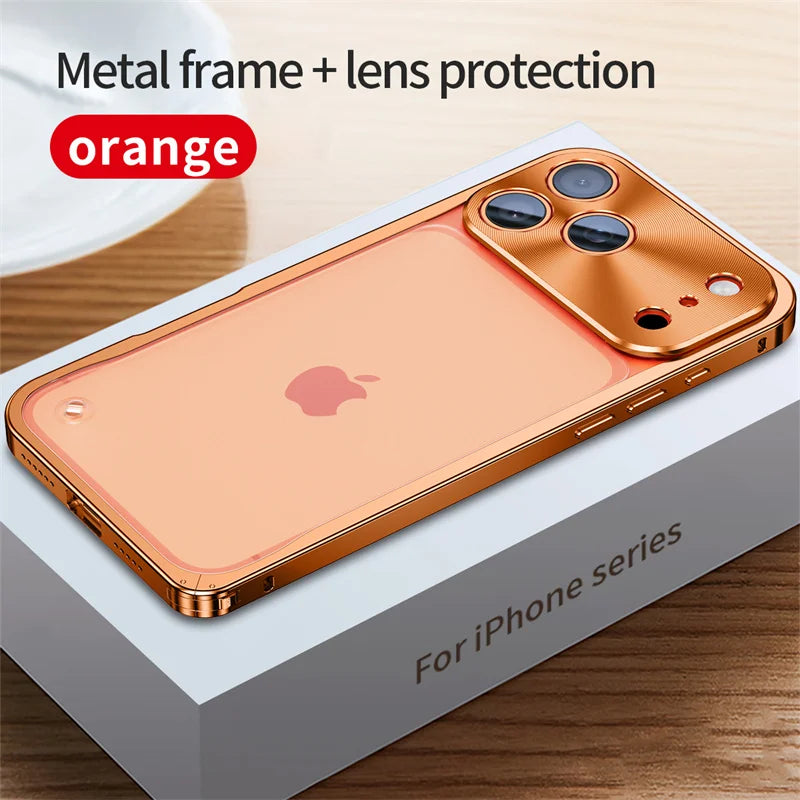 Funda Metálica Electrochapada para iPhone - Estilo Premium Multi-Modelo