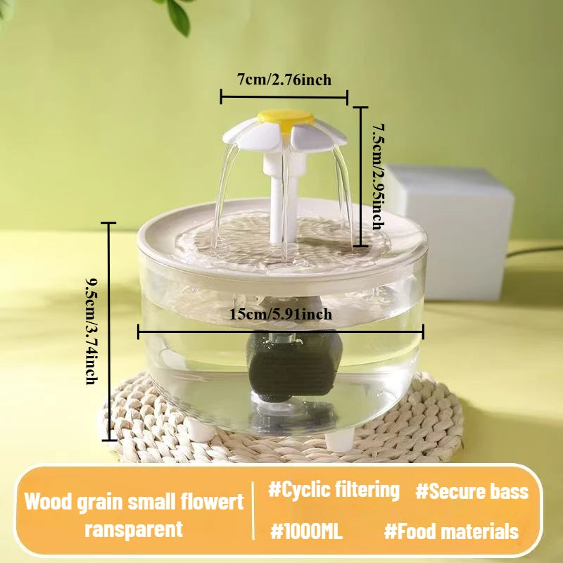 Fuente de Agua Automática 2 en 1 para Pájaros y Mascotas Pequeñas - Baño para Loros con USB